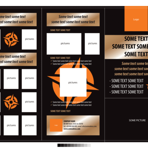 Graphic design 6 page DL folded leaflet, tri-fold leaflet sample - Print preparation services FILE TO PRINT Tomasz Siniak Warsaw Poland / Projekt graficzny Ulotka A4 składana do 1/3 A4 w C, Z itp. przykład - Przygotowanie do druku FILE TO PRINT Tomasz Siniak Warszawa www.filetoprint.waw.pl