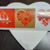 12-02-2021 22:00 Canvas painting heart-shaped graphic designs printed as a color proof. Projects and color proof print made by FILE TO PRINT Tomasz Siniak