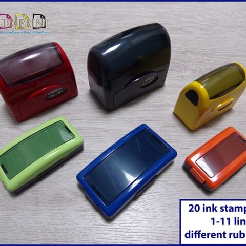 Business company ink stamps made from the our graphic designs or the customer’s projects. Automatic stamps by Wagraf company and other stamps. Rubber of stamps and ink to be agreed. Contact us! FILE TO PRINT Tomasz Siniak Printing services Warsaw Poland