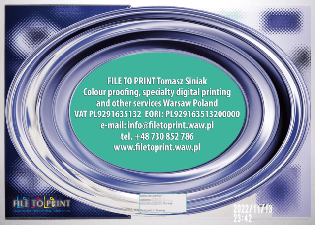 2022-11-13 Greetings to our (NO) Norwegian customer. We invite in future. Full color single sided or double sided flyers, leaflets digital or offset printing on demand. Media type (papers) to be agreed. Standard lead date up 1-10 business days. FILE TO PRINT Tomasz Siniak Colour proofing, specialty digital printing and other services Warsaw Poland