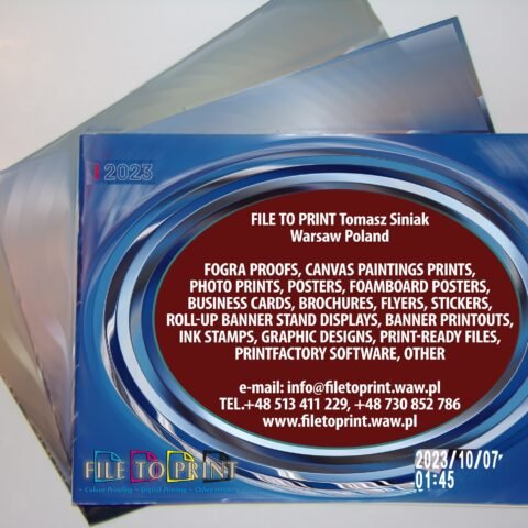 2023-10-07 Brochures, catalogues digital printing, folded and stitched with a staples. Media type to be agreed. FILE TO PRINT Tomasz Siniak Colour proofing, specialty digital printing and other services Warsaw Poland