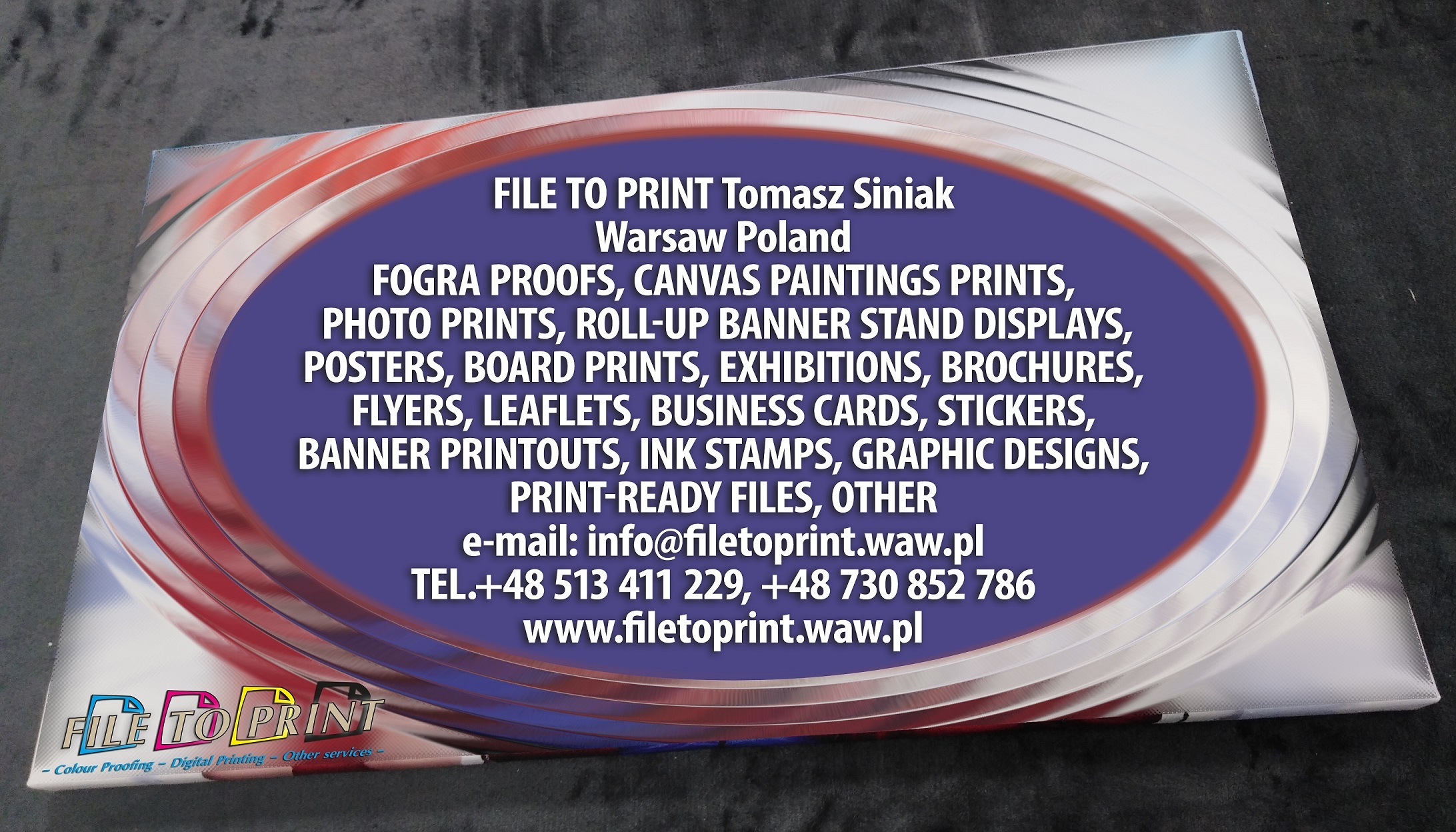 20231220_003447 Canvas prints from a photo or graphic design stretched by our own on a painting loom (blejtram). Full colour digital printing. Canvas type to be agreed. Interested? Call us! FILE TO PRINT Warsaw Poland / London United Kingdom