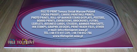 20240109_091911 Board prints, exhibitions, advertising boards, foamboard posters printed via eco solvent Epson printer, laminated and sticked on a PVC, dibond or aluminium boards. Media and board type to be agreed. Interested? Contact us. FILE TO PRINT Tomasz Siniak Warsaw Poland