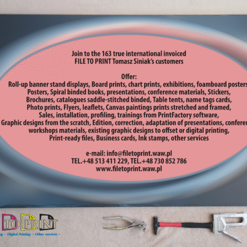 20240527_1915 Canvas prints from a photo or graphic design stretched by our own on a painting loom (blejtram). Full colour digital printing. Canvas type to be agreed. Interested? Call us! FILE TO PRINT Warsaw Poland / London United Kingdom