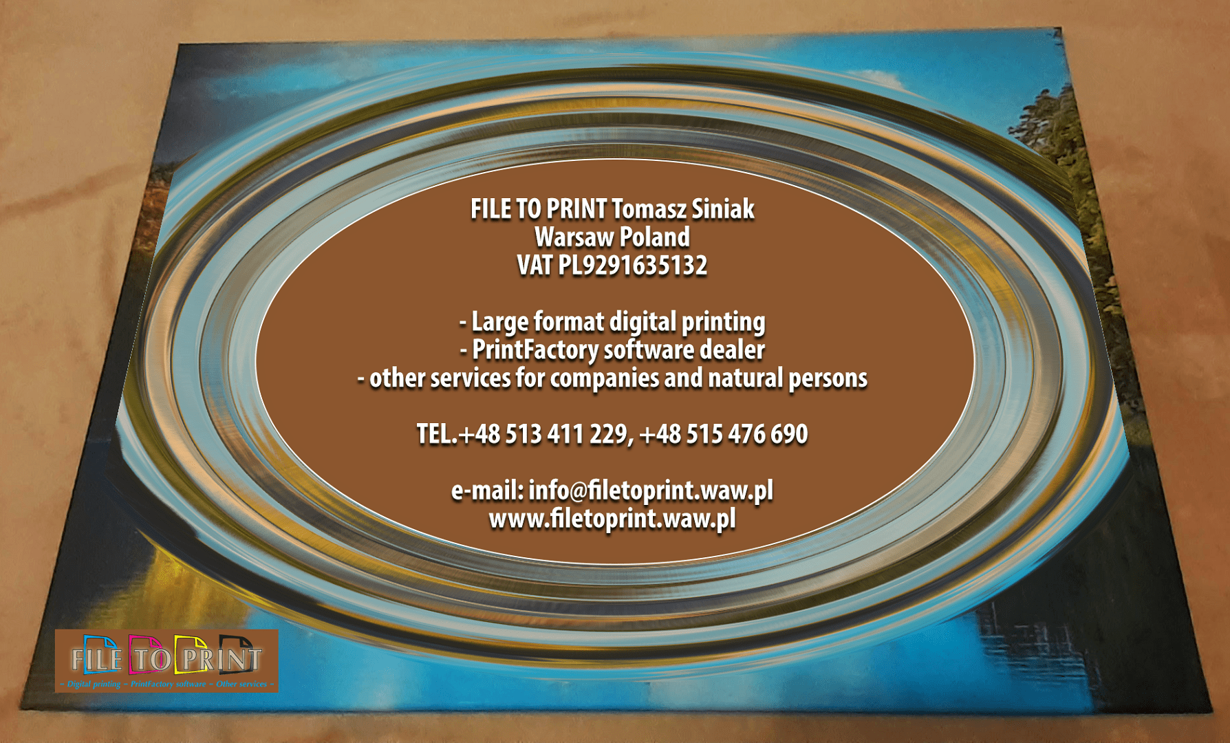 20241106_211624 Canvas prints from a photo or graphic design stretched by our own on a painting loom (blejtram). Full colour digital printing. Canvas type to be agreed. Interested? Call us! FILE TO PRINT Warsaw Poland / London United Kingdom