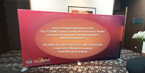 20250525_16425 Straight or rounded corners textile fabric walls, advertising walls, backwalls, advertising stands, double-sided or single-sided, lightweight and portable - best advertisement for indoor display, conference, exhibition, fairs, reception, social party and business events. We invite to. Copyright by Holiday Inn Resort Jozefow, FILE TO PRINT Tomasz Siniak Warsaw Poland