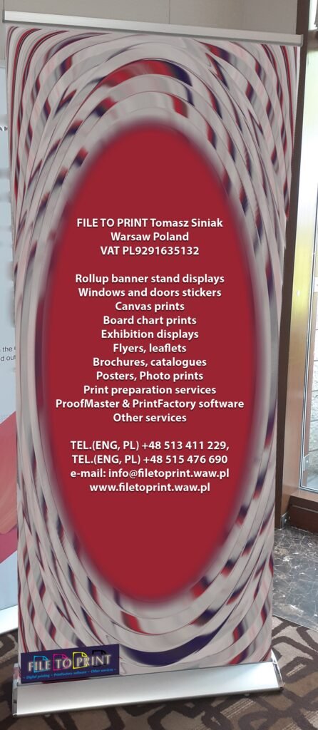 20250525_1646 Tear shape exclusive rollup banner stand displays printed. Full colour digital eco solvent printing. Stoplight or similar pvc material. Aluminium standing construction. Packed into a canvas case. Interested? Call us! FILE TO PRINT Tomasz Siniak
