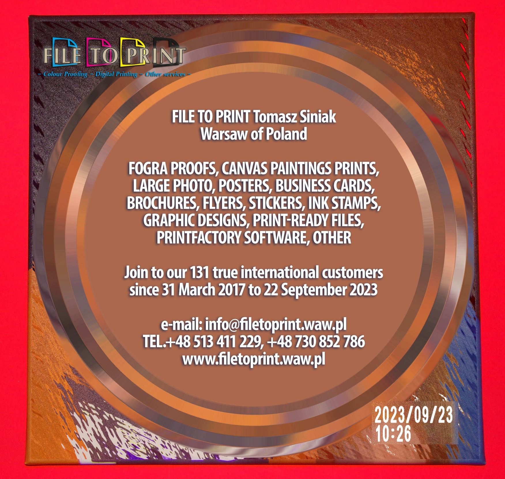 100x100 cm size Painting Canvas print - Image 23